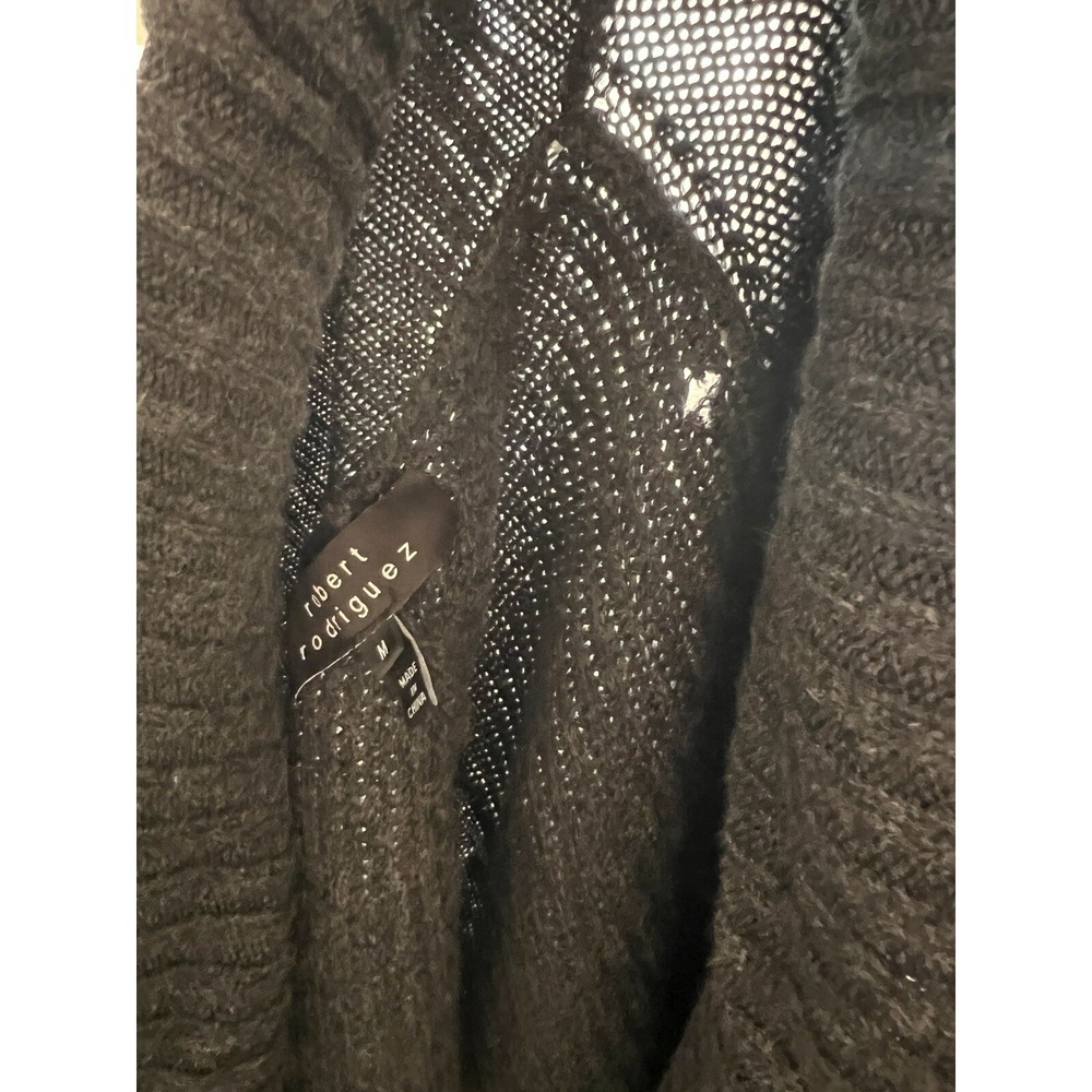Robert Rodriguez Gray Wool Cashmere Cardigan Sweater, Size M "READ" - Picture 9 of 11